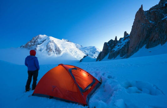 keeping warm while out camping in winter